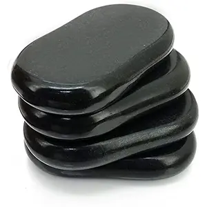 TRADITIONAL INDIA: Natural Basalt Hot Rocks Stones Massage Set for Professional or Home SPAMassage TherapyRelaxingHealingPain Relief (4 PICS)