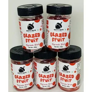 NOTTY NUTS Cherry Candy | Fruity Candy for Healthy Snacking and Refreshment | Karonda Fruit | Sweet Karonda Candies | Red Cherry | Fresh Cherry Candies for Cakes Cookies Ice-cream Decoration (Pack of 5 100 Grams Each)