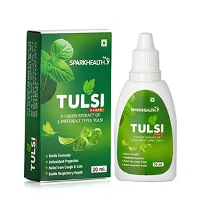 SPARKHEALTH - Panch Tulsi Drop with Ayurvedic Formulation Natural & Organic Tulsi Drops - 20 ml - (Pack of 5)