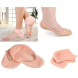 Snowpearl Anti Crack Full Length Silicone Foot Protector Moisturizing Socks for Foot-Care and Heel Cracks For Men And Women (Foot Care_Heel Care Combo)