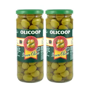 Olicoop Green Whole Olive 450g Pack of 2 Produced in Spain
