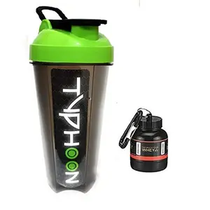 DOVEAZ® Typhoon Shaker with Protein Funnel | Protein Shaker | Typhoon Protein Shaker | Gym Shaker | Gym Bottle | Protein Bottle | Bpa Free Shaker | Typhoon Shaker 700ml