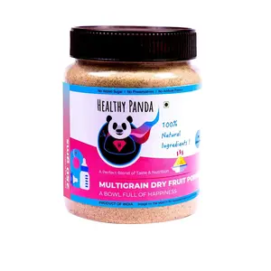 HEALTHY PANDA Organic Multigrain Dry Fruit Porridge / Sprouted Dry Fruit Porridge Cereal Based Porridge Natural Sprouted Sattu Mavu - 125 Grams