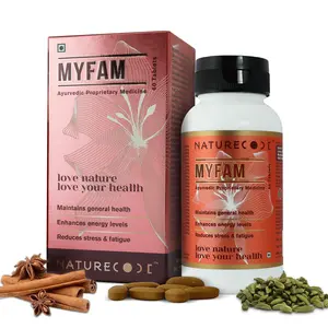 Nature Code MyFam Ayurvedic Tablets For General Health and Boosts Immunity Supplement with Ayurvedic Proprietary Medicine- 60 Veg Tablets