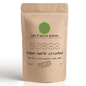 Zoey's All Natural | Oats & Quinoa Granola | Italian Herb Crusted | 400g | Healthy namkeen Snacks