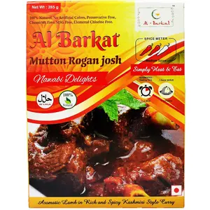 Mutton Rogan Josh Non-Veg Curry 285g (Al Barkat) - Ready to Eat / Heat and Eat - Pack of 2 (2 x Mutton Rogan Josh 285g)