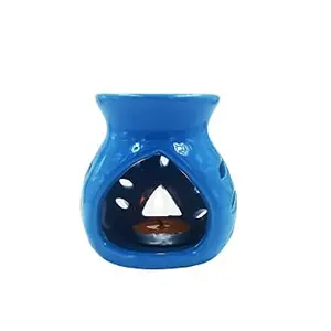 K F DEALS Ceramic Oil Burner Aroma Diffuser (Blue)