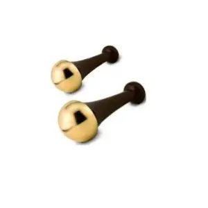 kansa wand face and foot massager with With Wooden Handle For Detoxification And Deep Relaxation Size SMALL 4.5cm MEDIUM 7.5cm (BROWN)