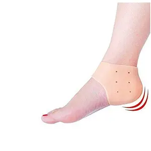 Krifton Reusable Foot Silicone Heel Socks For Pedicure Against Cracking Chap Pain Protector Moisturizing Breathable Anti Crack Socks (Multicolour)