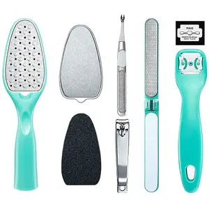JULEX 8 in 1 Professional Pedicure kit Foot Rasp Stainless Steel Foot File Callus Remover Kit for Women Men Home Travel Foot Care Kit