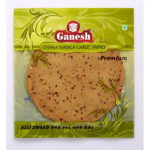 Ganesh Premium Chana Masala Garlic Papad-250gms (7 Inch)