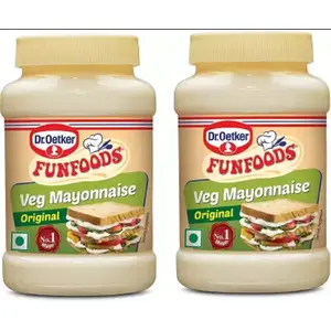 FUN FOODS Veg Mayonnaise Orignal 250 Gram Pack of 2 500 g (Pack of 2)