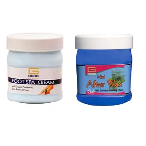 Gorgeous London Foot Spa Cream and Mint After Wax Gel Combo (Pack of 2) Each 450gm