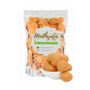 Good Grains Medhyata Ready to Fry Dry Pani Puri Fryums | Pani Patase | GOL Gappa | Papad (500g)