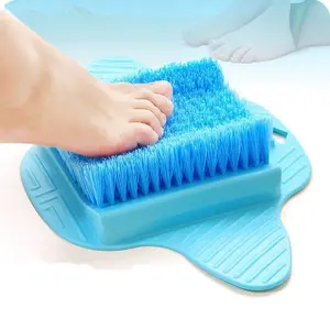 Anurak Bathroom Foot Brush Cleaning Slipper Massage Scrubber with Sucker