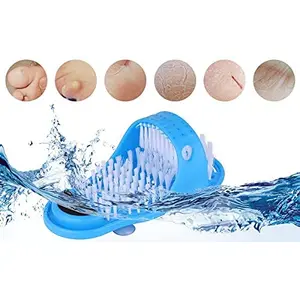 Breewell Waterproof Easy Foot Cleaner Shower Slipper/Cleaning Brush/Pumice Stone Massager | 1 PC | Blue