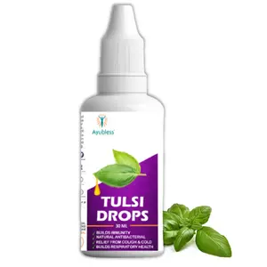Ayubless Tulsi Drops - Natural Immunity Booster and Cough and Cold Relief :30 ml