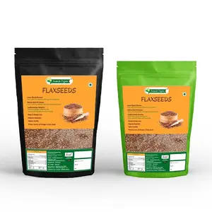 Ananda Organo Raw Flax Seed | Pure And Natural No Additives Preservative Organic Flax Seed 250 GM And 500Gm Combo pack