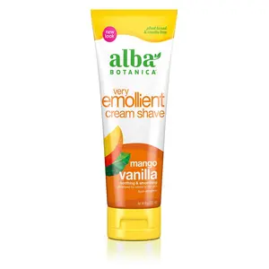 Alba Botanica Very Emollient Cream Shave Mango Vanilla -- 8 oz