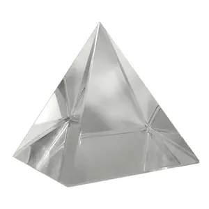 Starstell Vastu Feng Shui Natural Quartz Crystal Clear Pyramid for Healing & Decoration Purpose - 6 cm (H)