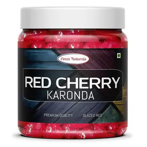 Pinza Naturals Red Cherries Karonda | Glazed Candied Cherry fruit | Ideal for Cakes & Cookies Decoration | 250G