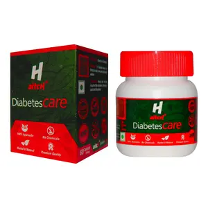 Aitch - Diabetes Care - GMP Certified - 100% Ayurvedic - Herbal and Natural - No Side Effects - 60 Tablets 500mg - Make in India - AYUSH
