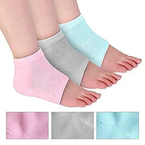 AirSoft Moisturizing Gel Heel Socks with Open Toe Botanical Gel Pad for Dry Hard Crack and Pain Relief for Men and Women (Free Size)