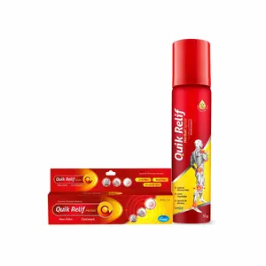 Quikrelif Spray 55 gm With 2 Ointments 15g For Muscle & Joint Pain releif Combo Pack