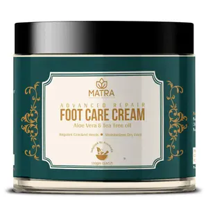 Matra Foot Cream for Cracked Heels and Dry Feet with Aloe Vera & Tea Tree Oil