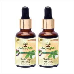 Aachman Veda Tulsi & Haldi Drops For Cough Cold Relief/Immunity Booster - 30ml Each