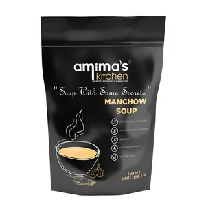 Amima's Kitchen Veg. Manchow Soup  100 Grams [Serves 10] | Instant Soup Mix Powder | Ready To Cook | No Artificial Flavour & Colour | Gluten Free | Non GMO | Healthy Soup