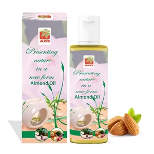 AOS Products 100% Pure Almond Oil for Hair Skin Face Care & Massage - 60 ml