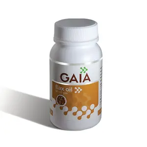 Gaia Flax Seed Oil Capsules with Omega 3-6 fatty acid 60 Capsules