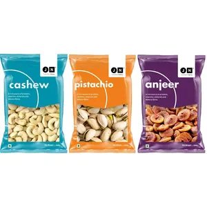 JN Daily Needs Dry Fruits Combo 750 G (250*3) || ( Roasted Pistachios( Salted) Cashews( Vacuum Packed) & Figs ) | ( Anjeer Pista & Kaju) | All Premium Dry Fruits | Healthy & Fresh!!