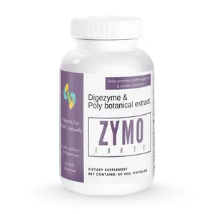Sharrets ZYMO FORTE - Gut Health Supplements Digestive Enzymes Halal Certified Non GMO-Gluten Free 500 mg x 60 Vegetable Capsules