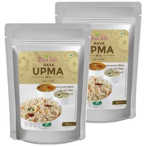 The Spice Club Rava Upma Mix - 1 kg (Pack of 2) - ( Easy to Cook 100 % Natural Traditional Breakfast Dish)
