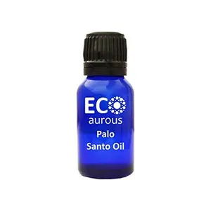 Palo santo oil 100% natural organic vegan & cruelty free palo santo essential oil | pure palo santo oil by eco aurous (10 ml) with euro dropper.