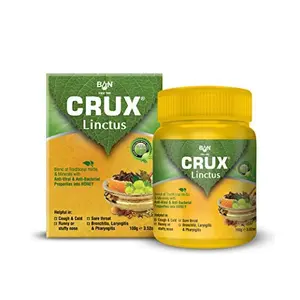 Crux Linctus (Chatan) |Ayurvedic formula for Dry Cough & Sore Throat -200 gm|Blend of 5 Traditional Herbs & Minerals |Helpful in Cough & Cold | Runny or Stuffy Nose|(100gm x 2 Bottles)