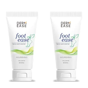 Derm Ease Foot Ease Foot Care Cream For Cracked Dry & Repair Provide Brightening & Hydration to Foot For Women & Men Pack Of 2 (60ml Each)