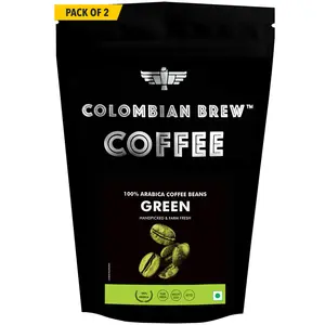 Colombian Brew 100% Arabica Green Coffee Beans for Weight Loss 150g Pack of 2