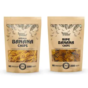 Flavours of Calicut - Banana Chips Combo - Salted Banana Chips (500g) & Sweet Banana Chips (500g) - 1 kg (Pack of 2 x 500g)