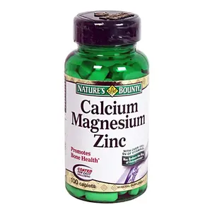 NATURES BOUNTY CALCIUM MAGNESIUM ZINC TABLETS 100 EACH