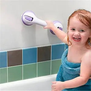 Emndr Bathroom Grab Bar Strong Suction Shower Handle & Bathroom Balance Bar Anti-Slipping Suction Cup Support Assist Handle Grip Hand Rail Helping Tool Wall Mount