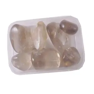 eshoppee 100 gm Smoky Quartz Stone Tumble 100% Natural Genuine Original Tumbled kit Crystal Healing Gemstones (Smoky Quartz)