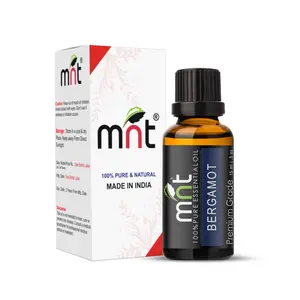 MNT Bergamot Essential Oil 100% Pure Natural & Undiluted For Aromatherapy Massage & Skin care (15ML)