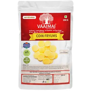 VAAIMAI Coin Fryums Disco Colours Papad Snack Chips Ready to Fry 250g