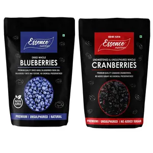 Essence Nutrition Cranberry & Blueberry Combo (450 Grams) - Unsweetened Unsulphured Imported Berry