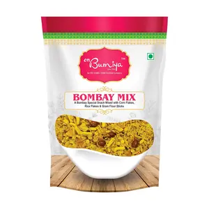 CN Bumiya Bombay Mix ( A Bombay Special Snack Mixed with Corn Flakes Rice Flakes & Gram Flour Sticks) ( Pack of 2 )