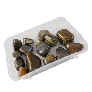 eshoppee 100 gm Tiger Eye Stone Tumble 100% Natural Genuine Original Tumbled kit Crystal Healing Gemstones (Tiger Eye)