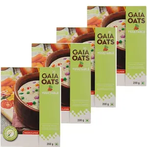 GAIA Oats Vegetable High in Fiber & Protein with Zero Cholesterol 200 gm (Pack of 4 200 Each)